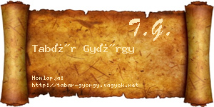 Tabár György névjegykártya